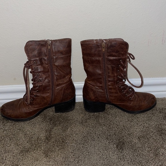 Brown Combat style Boots - Picture 3 of 5